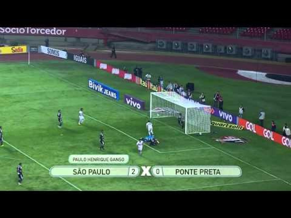 Gols - Brasileirão: São Paulo 3 x 0 Ponte Preta
