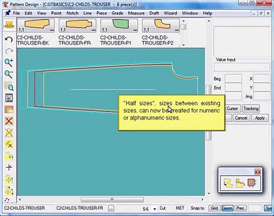 Gerber Technology AccuMark V8.3.1 - Half Size Demo