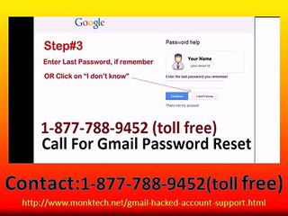 gmail password recovery in simple way @ 1-877-788-9452