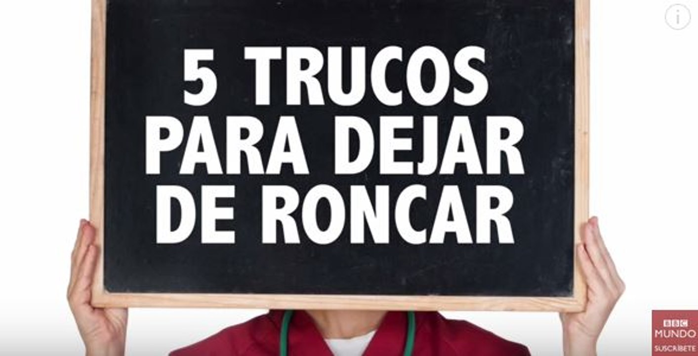 ¿Cómo dejar de roncar? Prueba estos cinco trucos