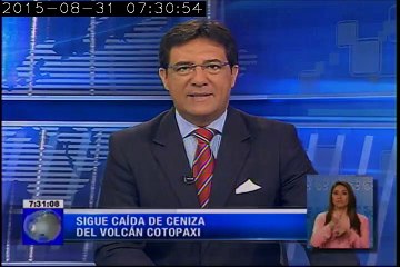 Sigue caída de ceniza del volcán Cotopaxi