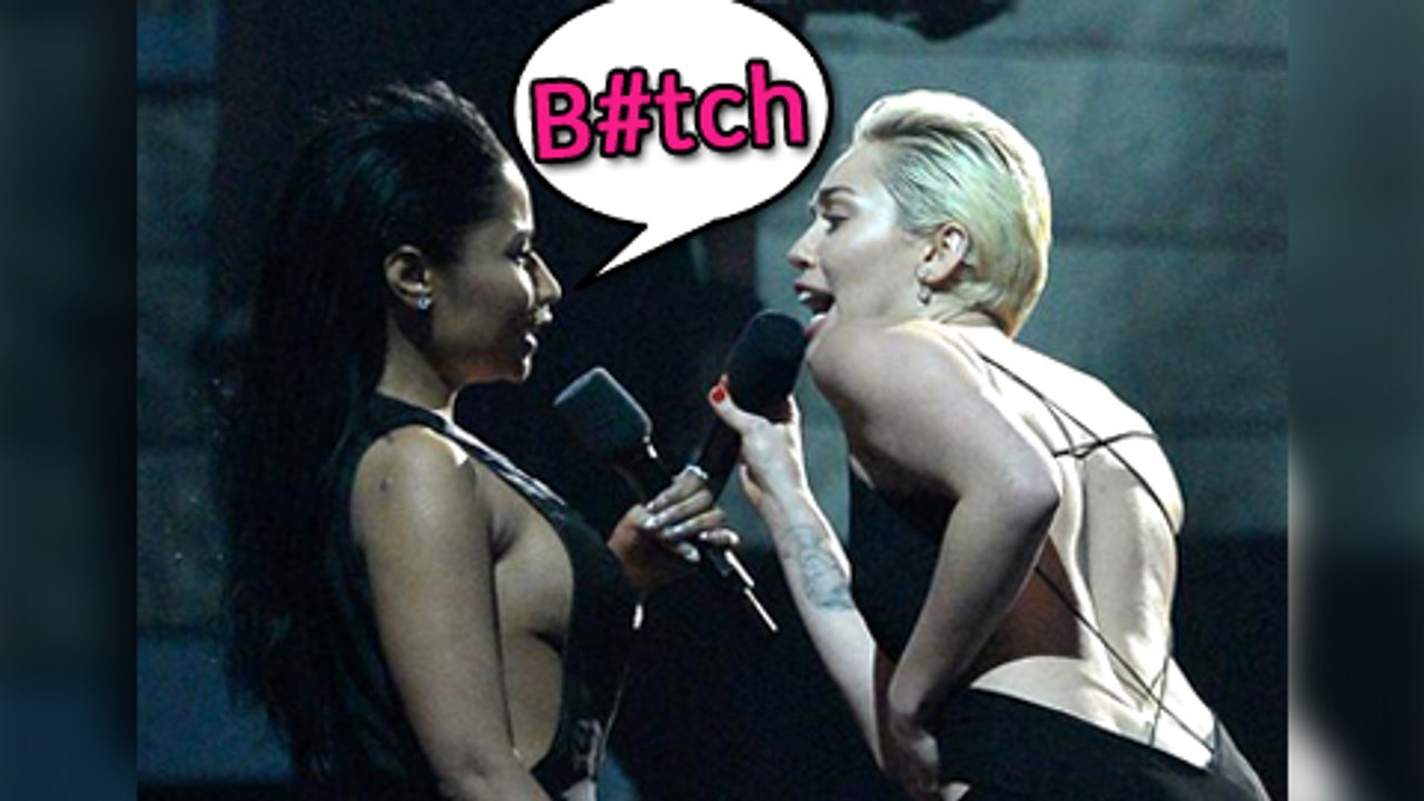 ‘This B****’ Miley : Nicki Minaj Throws Epic Shade at Miley Cyrus At MTV VMAs 2015