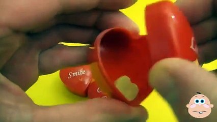 Valentine's Day Surprise Hearts! Opening & Unwrapping Surprise Eggs Candy w Funny Valentine Messages