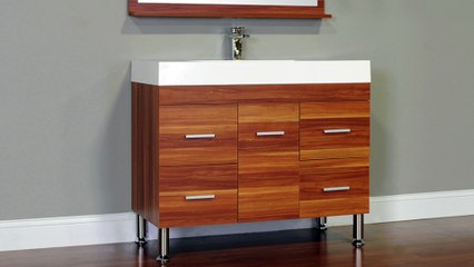 Alya Bath AT-8041-C 39" Single Modern Bathroom Vanity | Cherry