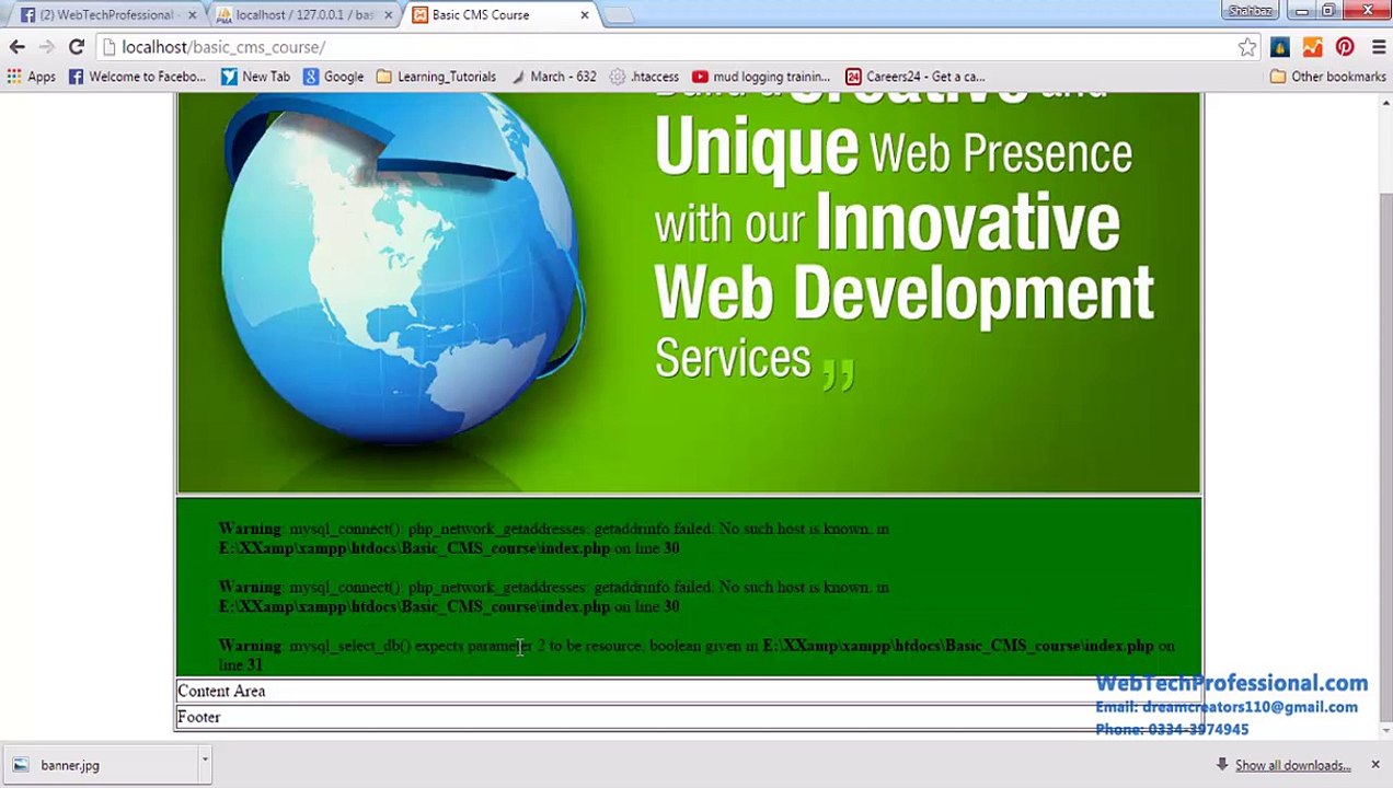 Fetching Dynamic Menus From SQL Database - Basic CMS Using PHP