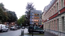 Big words on signs of parking in Lille