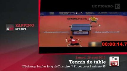 Zap'Sport : Le point le plus long de l'histoire en tennis de table ?