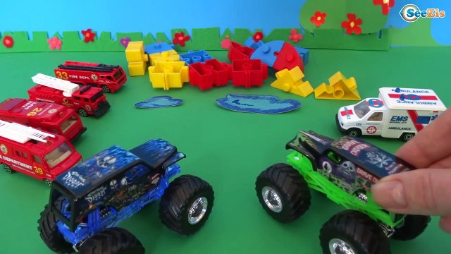 Пожар в Городе Машинок Мультфильмы про машинки Монстр Трак!