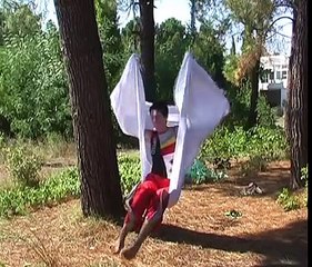 Antigravity yoga by the sea