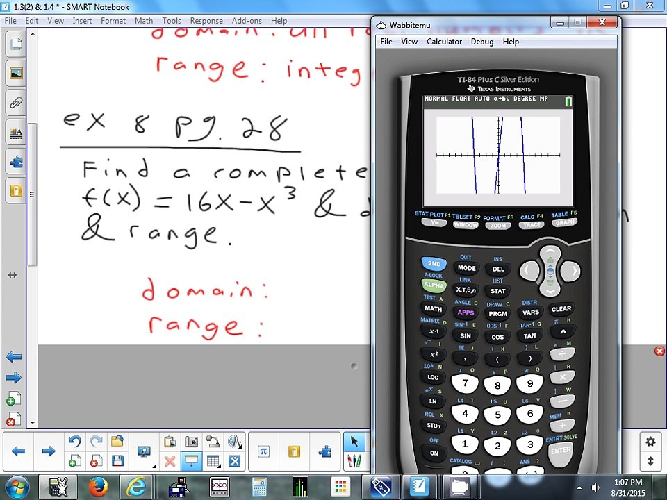 1.3(2) & 1.4 Functions & Inequalities - 8-31-15