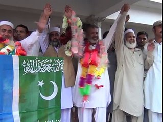 JI Amir Aizaz Ul Mulk Afkari addressing Lower Dir naib Nazim rally