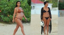 Kim Kardashian & Kris Jenner Show Off Their Bikini Bodies