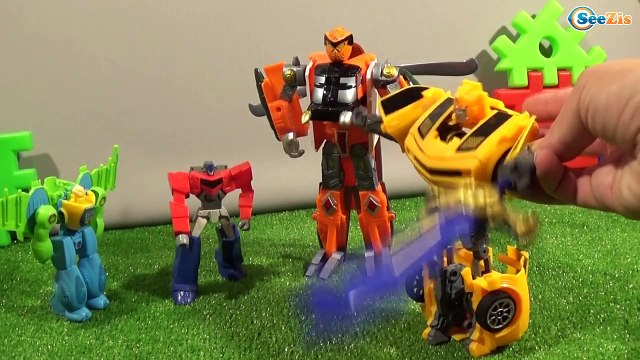 Трансформеры Ротор Бамблби и балхат на планете Трансформеров Мультики про Машинки - Трансформеры
