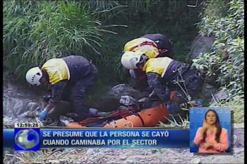 Un cadáver fue hallado al fondo de una quebrada
