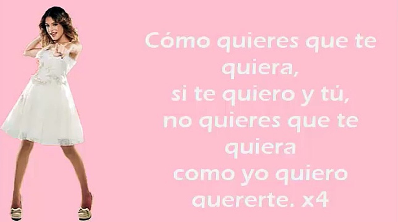 Como quieres Violetta(Letra)
