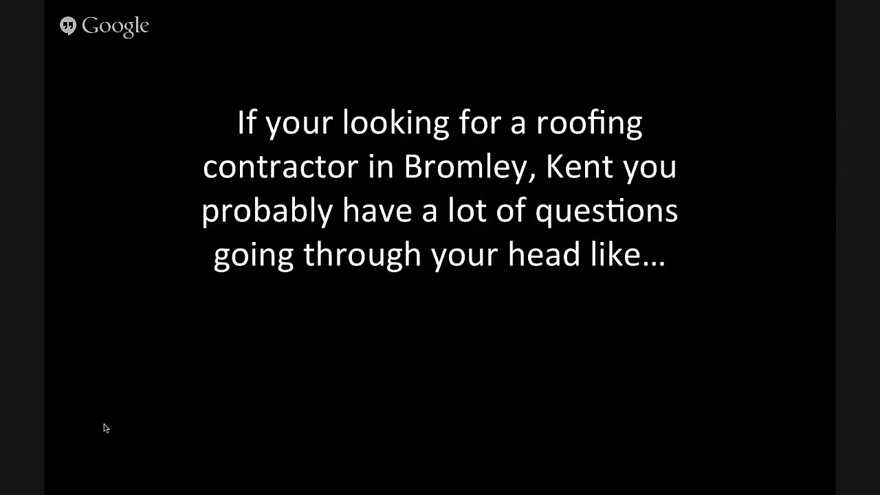 Roofing Contractors In Bromley Kent