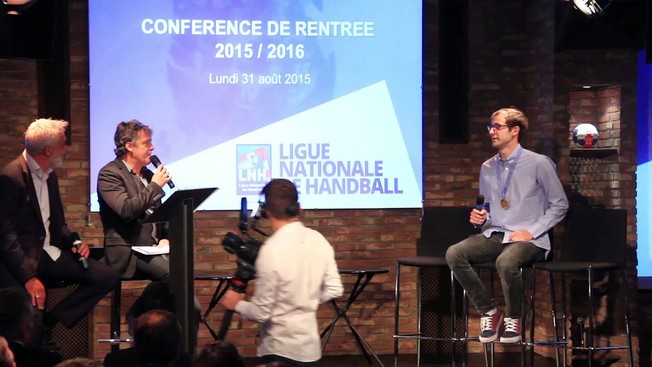 Hugo DESCAT et Lucas FERRANDIER à la Conférence de rentrée de la LNH