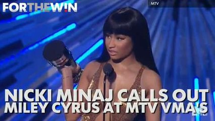 Nicki Minaj calls out Miley Cyrus at MTV VMAs