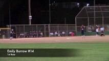 Varsity CA High School Softball 1st Base Stretch Out. Great Oak vs Santiago. Burrow Class 2017