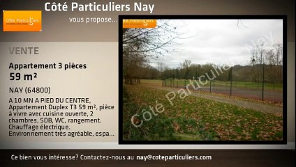 A vendre - Appartement - NAY (64800) - 3 pièces - 59m²
