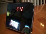 DEMO VIDEO  Mirror Face SPY cam Table Clock  Camera DVR Remote Control Hidden wireless