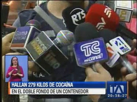 Hallan 279 kilos de cocaína camuflados en contenedor
