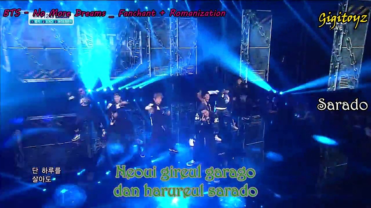 Fanchant + Romanization (color coded lyrics) - BTS (Bangtan Boys) _ No More Dreams