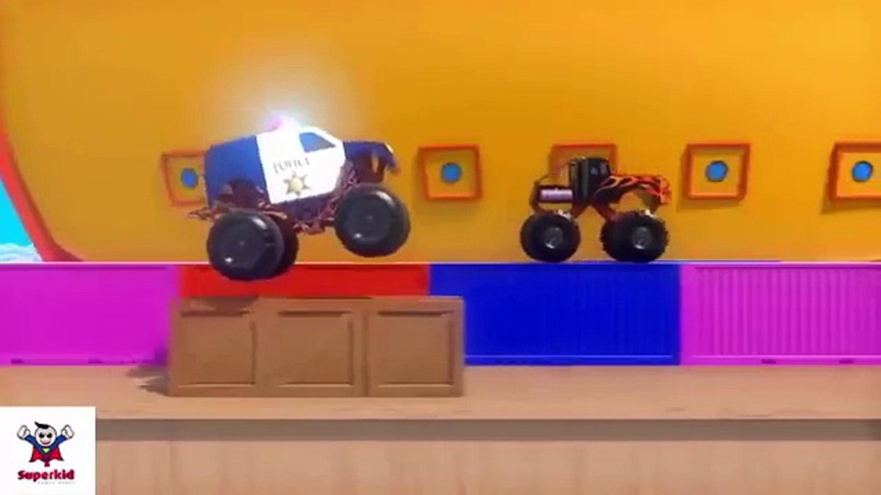 Monster trucks   Police trucks  Monster trucks for children   Trucks for children