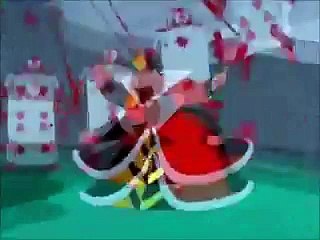 Alice stands up to the Queen of Hearts