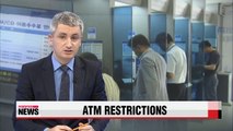 ATM withdrawal limits to be lowered from Wed.