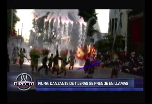 Piura: danzante se prendió en llamas durante desfile