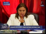 Nadine Heredia: comisión Belaunde Lossio recomendó investigarla por lavado