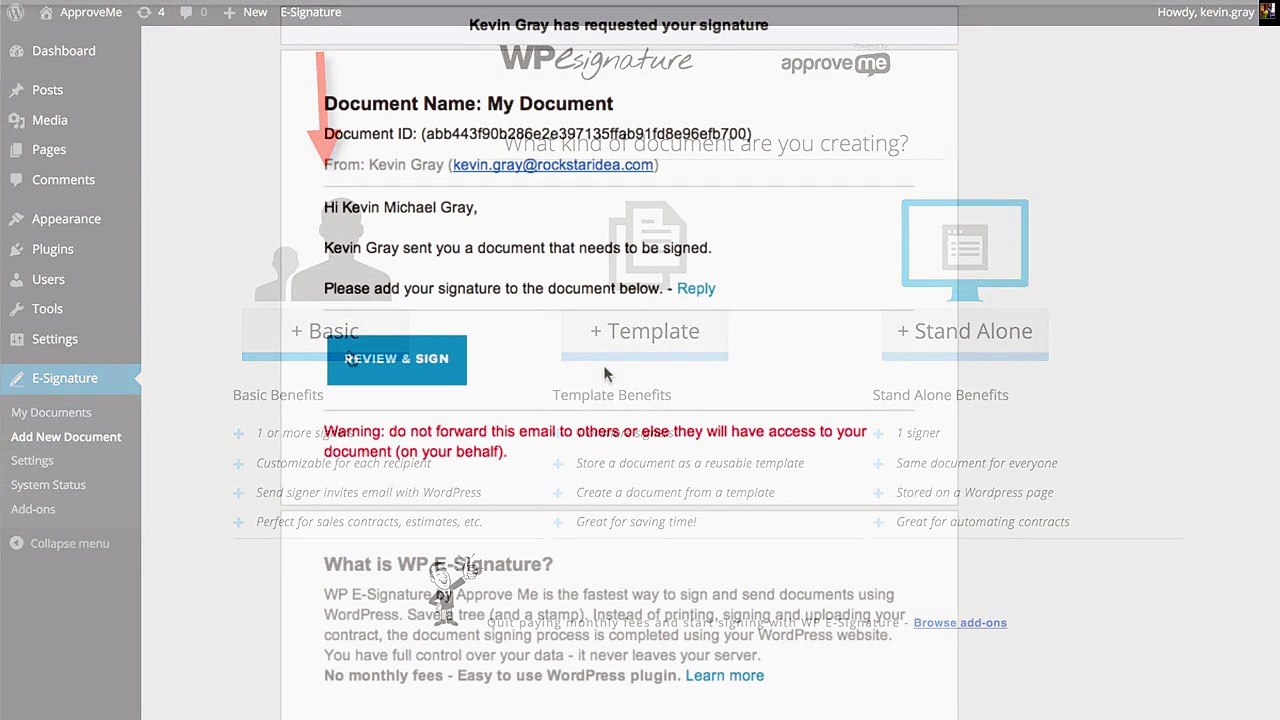 Wordpress Contract Plugin by Approve Me Tutorial