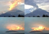 Popocatepetl Eruptions Cloud Colorful Sunrise