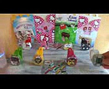 kinder surprize Ben 10 & Hello Kitty Happy Meal Toys Full Set in McDonald's 2014 Unboxing