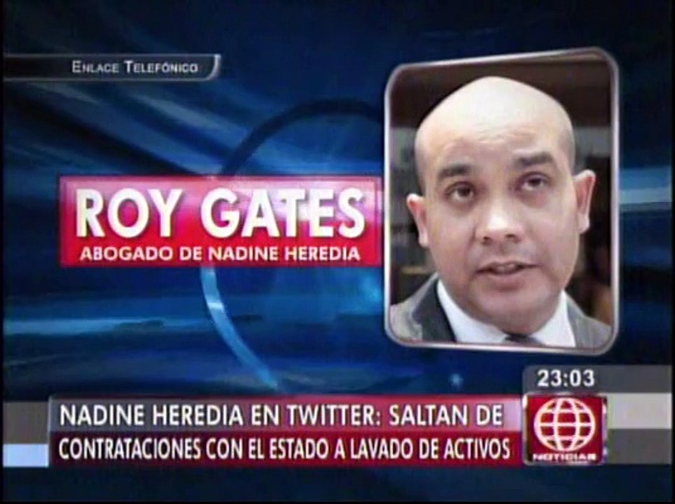 Eduardo Roy Gates: Comisión Belaunde Lossio se excedió al involucrar a Nadine Heredia