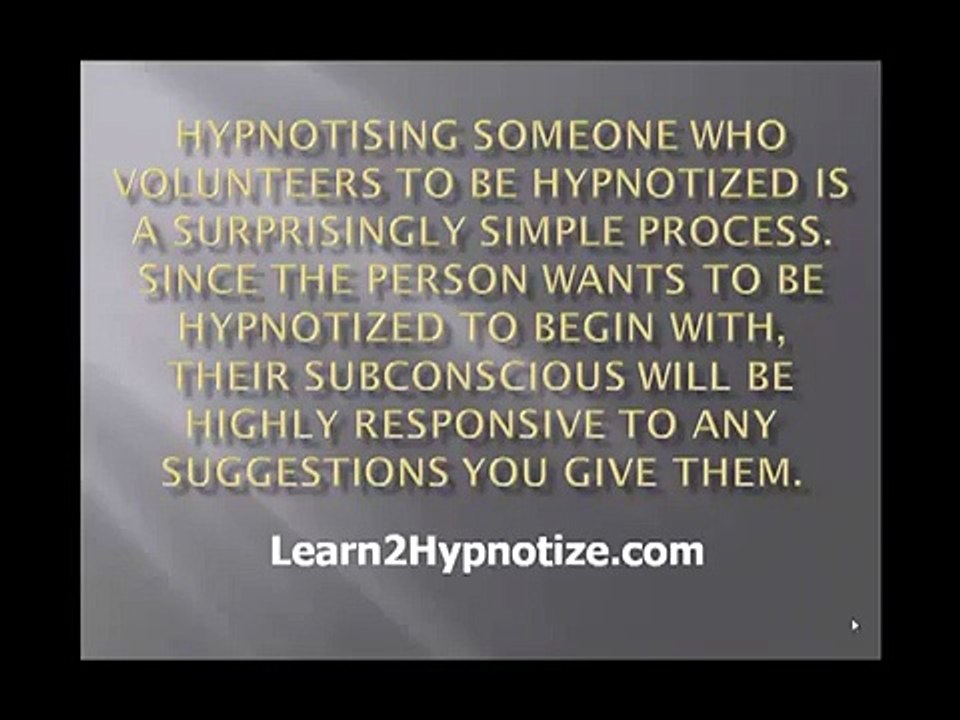 How To Hypnotize Someone, Anyone, People