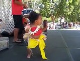 So cute little girl dancing - Amazing Tahitian moves