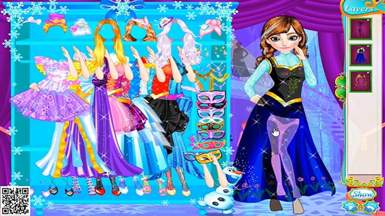 Disney Frozen Game - Frozen Anna Masquerade Makeover Baby Videos Games For Kids