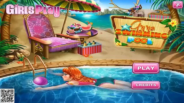 Disney Frozen Game - Frozen Anna Swimming Pool Baby Videos Games For Kids