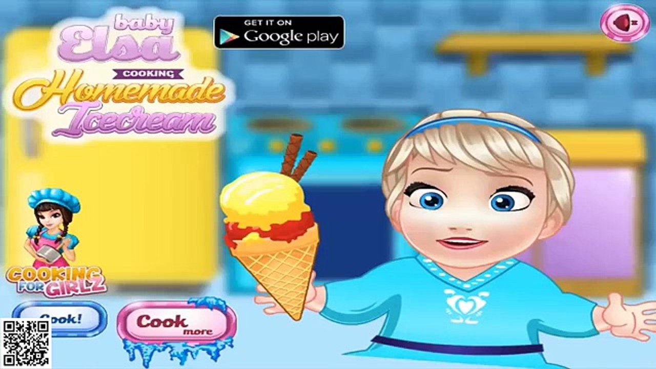 Disney Frozen Game - Frozen Elsa Baby Cooking Icecream Baby Videos Games For Kids