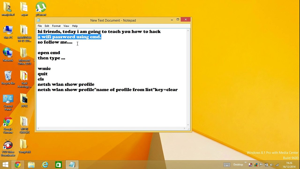 How to HACK wifi password using cmd