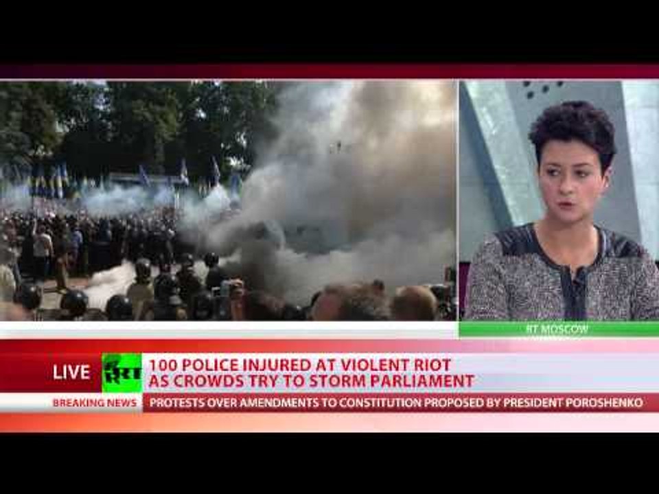 One dead as Ukraine parliament protest escalates, dozens injured