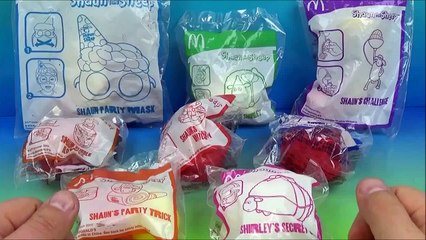 2015 SHAUN THE SHEEP SET OF 8 McDONALD'S HAPPY MEAL KID'S TOY'S VIDEO REVIEW IMPORT