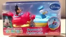 Mickey Mouse Clubhouse Bath Squirter with Donald Duck Mickeys Rescue Boat Airplane ToysRev