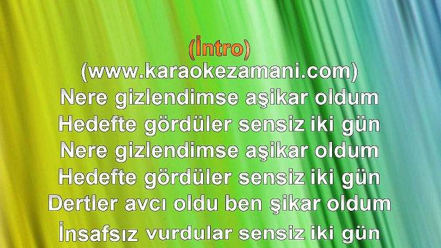 Hakan Taşıyan - Sensiz İki Gün - 1997 TÜRKÇE KARAOKE