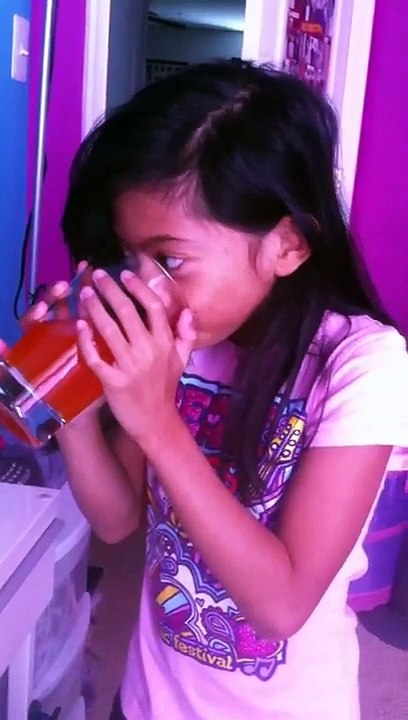 Sophie's Gymnastics chug-a-jug challenge