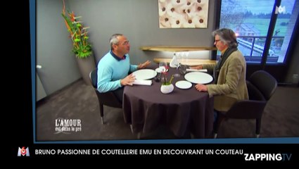 L'Amour est dans le pré : Bruno ému en découvrant un couteau au restaurant