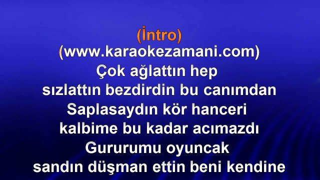 Hakan Altun - Kıyamadım - 2007 TÜRKÇE KARAOKE