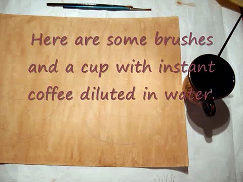 Coffee art/Painting with coffee – tutorial